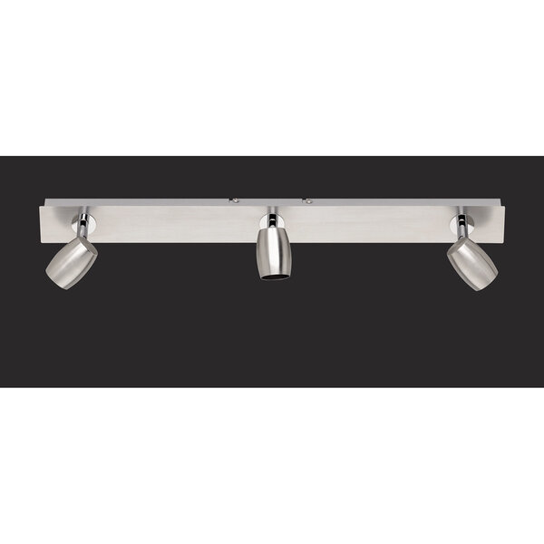 HLW LED LED Plafondspot - Trion Micko - GU10 Fitting - 3-lichts - Rechthoek - Mat Nikkel - Aluminium HLW LED LED Plafondspot - Trion Micko - GU10 Fitting - 3-lichts - Rechthoek - Mat Nikkel - Aluminium