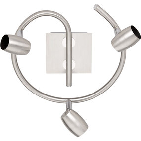 Trion Micko 3-lichts LED plafondspot GU10 mat nikkel Trion Micko 3-lichts LED plafondspot GU10 mat nikkel