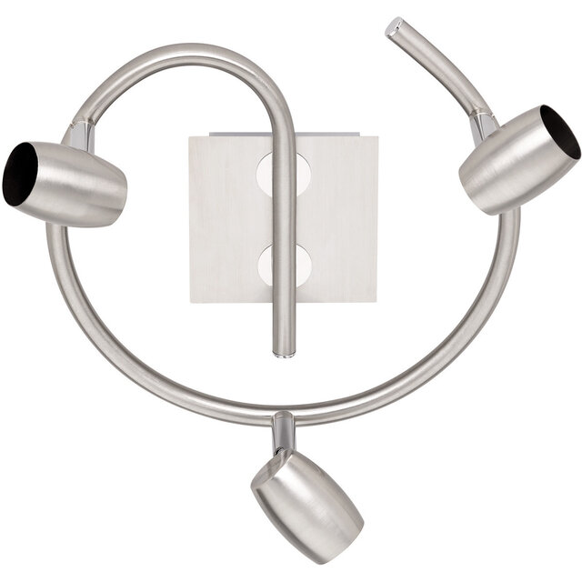 Trion Micko 3-lichts LED plafondspot GU10 mat nikkel Binnenverlichting