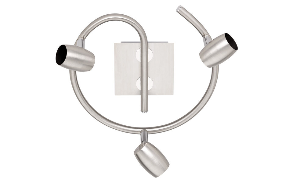 HLW LED LED Plafondspot - Trion Micko - GU10 Fitting - 3-lichts - Rond - Mat Nikkel - Aluminium