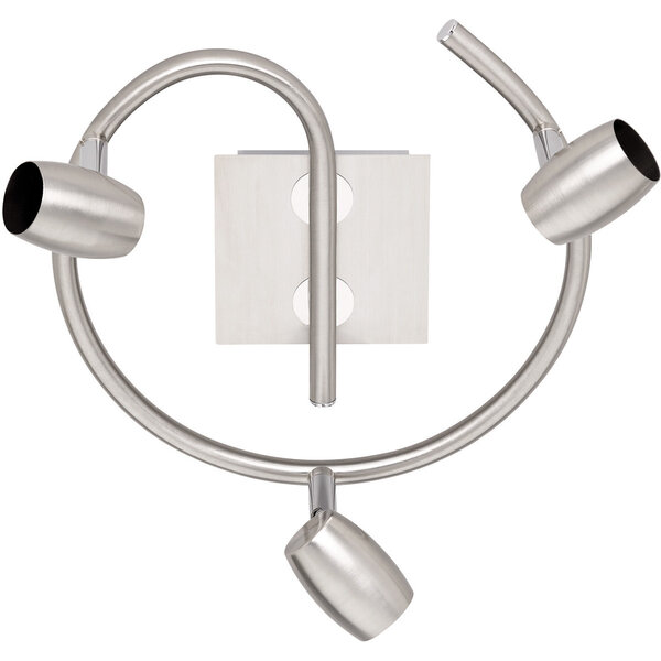 HLW LED LED Plafondspot - Trion Micko - GU10 Fitting - 3-lichts - Rond - Mat Nikkel - Aluminium HLW LED LED Plafondspot - Trion Micko - GU10 Fitting - 3-lichts - Rond - Mat Nikkel - Aluminium