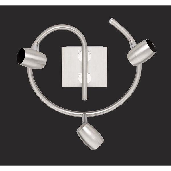 HLW LED LED Plafondspot - Trion Micko - GU10 Fitting - 3-lichts - Rond - Mat Nikkel - Aluminium HLW LED LED Plafondspot - Trion Micko - GU10 Fitting - 3-lichts - Rond - Mat Nikkel - Aluminium