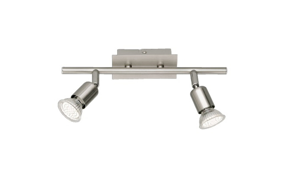 HLW LED LED Plafondspot - Trion Nimo - GU10 Fitting - 6W - Warm Wit 3000K - 2-lichts - Rechthoek - Mat Nikkel - Aluminium HLW LED LED Plafondspot - Trion Nimo - GU10 Fitting - 6W - Warm Wit 3000K - 2-lichts - Rechthoek - Mat Nikkel - Aluminium
