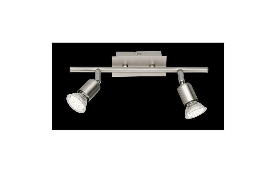 HLW LED LED Plafondspot - Trion Nimo - GU10 Fitting - 6W - Warm Wit 3000K - 2-lichts - Rechthoek - Mat Nikkel - Aluminium HLW LED LED Plafondspot - Trion Nimo - GU10 Fitting - 6W - Warm Wit 3000K - 2-lichts - Rechthoek - Mat Nikkel - Aluminium