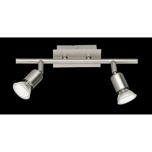 HLW LED LED Plafondspot - Trion Nimo - GU10 Fitting - 6W - Warm Wit 3000K - 2-lichts - Rechthoek - Mat Nikkel - Aluminium HLW LED LED Plafondspot - Trion Nimo - GU10 Fitting - 6W - Warm Wit 3000K - 2-lichts - Rechthoek - Mat Nikkel - Aluminium