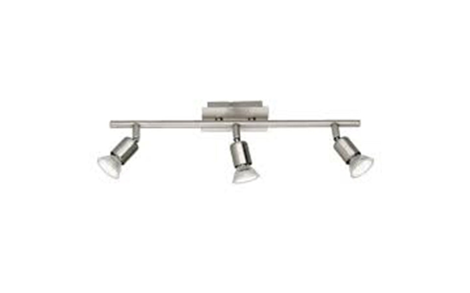 HLW LED LED Plafondspot - Trion Nimo - GU10 Fitting - 9W - Warm Wit 3000K - 3-lichts - Rechthoek - Mat Nikkel - Aluminium