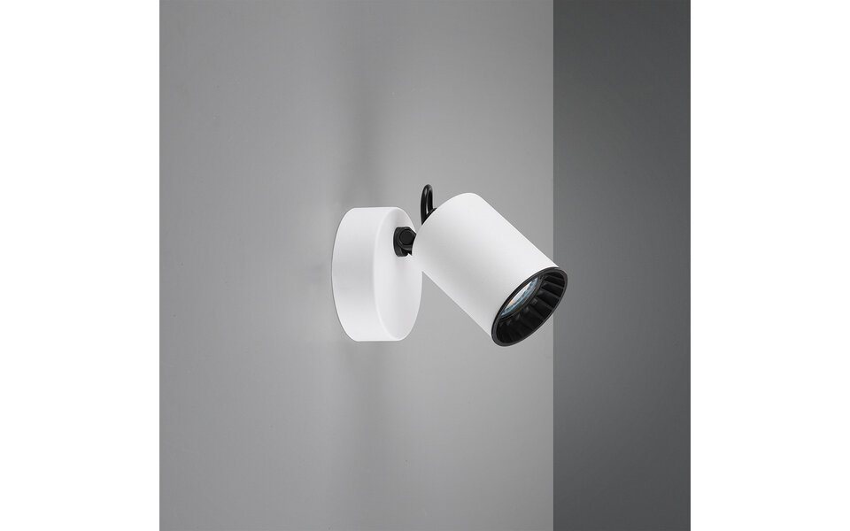 HLW LED LED Wandspot - Trion Pirlo - GU10 Fitting - 1-lichts - Rond - Mat Wit - Aluminium HLW LED LED Wandspot - Trion Pirlo - GU10 Fitting - 1-lichts - Rond - Mat Wit - Aluminium