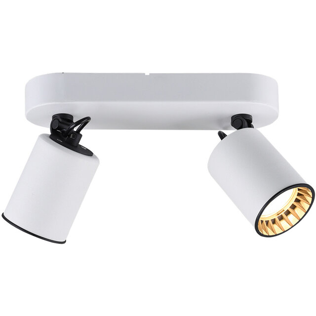 Trion Pirlo LED plafondspot 2x GU10 - mat wit Binnenverlichting