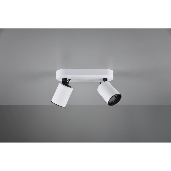 HLW LED LED Plafondspot - Trion Pirlo - GU10 Fitting - 2-lichts - Rechthoek - Mat Wit - Aluminium HLW LED LED Plafondspot - Trion Pirlo - GU10 Fitting - 2-lichts - Rechthoek - Mat Wit - Aluminium