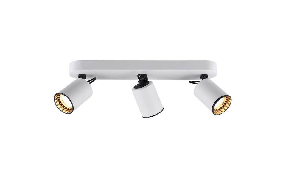 HLW LED LED Plafondspot - Trion Pirlo - GU10 Fitting - 3-lichts - Rechthoek - Mat Wit - Aluminium
