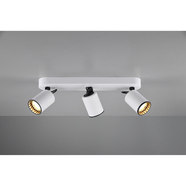 HLW LED LED Plafondspot - Trion Pirlo - GU10 Fitting - 3-lichts - Rechthoek - Mat Wit - Aluminium HLW LED LED Plafondspot - Trion Pirlo - GU10 Fitting - 3-lichts - Rechthoek - Mat Wit - Aluminium