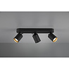 HLW LED LED Ceiling Spotlight - Trion Pirlo - GU10 Fitting - 3-light - Rectangular - Matte Black - Aluminum