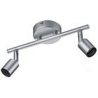 HLW LED LED Ceiling Spotlight - Trion Pamo - GU10 Fitting - 2-light - Round - Matte Titanium - Aluminum