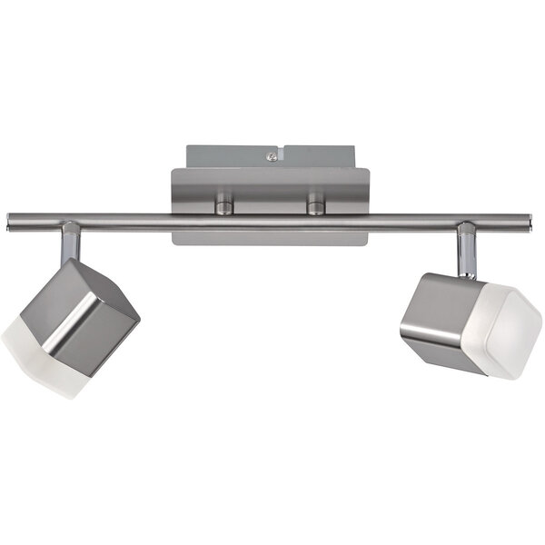 HLW LED LED Plafondspot - Trion Ribon - 8W - Warm Wit 3000K - 2-lichts - Rechthoek - Mat Nikkel - Aluminium HLW LED LED Plafondspot - Trion Ribon - 8W - Warm Wit 3000K - 2-lichts - Rechthoek - Mat Nikkel - Aluminium
