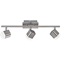 LED Ceiling Spotlight - Trion Ribon - 12W - Warm White 3000K - 3-light - Rectangular - Matte Nickel - Aluminum
