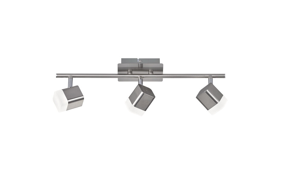 HLW LED LED Ceiling Spotlight - Trion Ribon - 12W - Warm White 3000K - 3-light - Rectangular - Matte Nickel - Aluminum