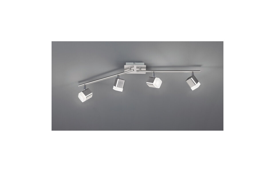 HLW LED LED Ceiling Spotlight - Trion Ribon - 16W - Warm White 3000K - 4-light - Rectangular - Matte Nickel - Aluminum HLW LED LED Ceiling Spotlight - Trion Ribon - 16W - Warm White 3000K - 4-light - Rectangular - Matte Nickel - Aluminum