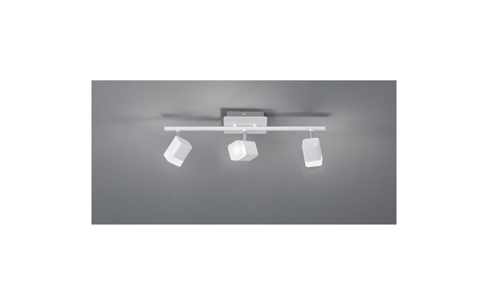 HLW LED LED Plafondspot - Trion Ribon - 12W - Warm Wit 3000K - 3-lichts - Rechthoek - Mat Wit - Aluminium HLW LED LED Plafondspot - Trion Ribon - 12W - Warm Wit 3000K - 3-lichts - Rechthoek - Mat Wit - Aluminium