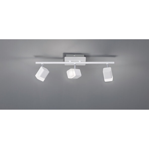 HLW LED LED Plafondspot - Trion Ribon - 12W - Warm Wit 3000K - 3-lichts - Rechthoek - Mat Wit - Aluminium HLW LED LED Plafondspot - Trion Ribon - 12W - Warm Wit 3000K - 3-lichts - Rechthoek - Mat Wit - Aluminium