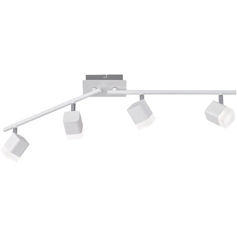 LED Plafondspot - Trion Ribon - 16W - Warm Wit 3000K - 4-lichts - Rechthoek - Mat Wit - Aluminium LED Plafondspot - Trion Ribon - 16W - Warm Wit 3000K - 4-lichts - Rechthoek - Mat Wit - Aluminium