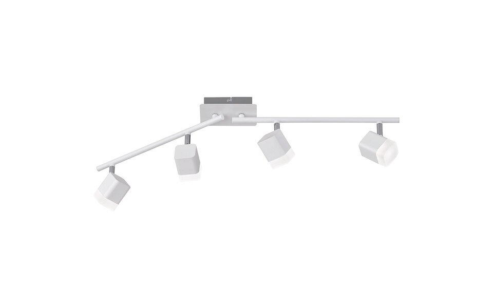 HLW LED LED Plafondspot - Trion Ribon - 16W - Warm Wit 3000K - 4-lichts - Rechthoek - Mat Wit - Aluminium HLW LED LED Plafondspot - Trion Ribon - 16W - Warm Wit 3000K - 4-lichts - Rechthoek - Mat Wit - Aluminium