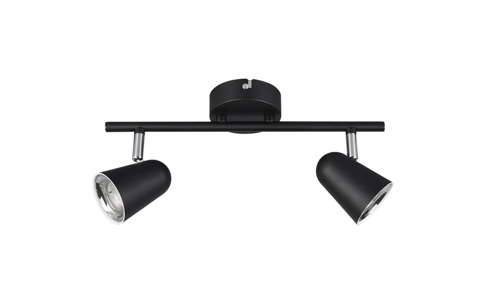 HLW LED LED Plafondspot - Trion Toluno - 6W - Warm Wit 3000K - 2-lichts - Rechthoek - Mat Zwart - Kunststof HLW LED LED Plafondspot - Trion Toluno - 6W - Warm Wit 3000K - 2-lichts - Rechthoek - Mat Zwart - Kunststof