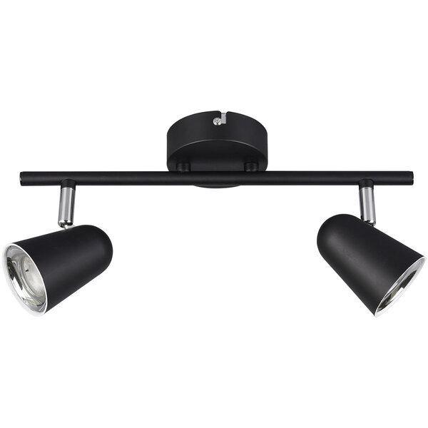 HLW LED LED Plafondspot - Trion Toluno - 6W - Warm Wit 3000K - 2-lichts - Rechthoek - Mat Zwart - Kunststof HLW LED LED Plafondspot - Trion Toluno - 6W - Warm Wit 3000K - 2-lichts - Rechthoek - Mat Zwart - Kunststof