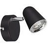 mat zwarte LED wandspot met 3W vermogen, 400 lumen en warm wit licht 3000K