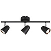 LED ceiling spotlight Trion Toluno 3-light 1200 lm matte black
