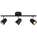 LED Plafondspot - Trion Toluno - 9W - Warm Wit 3000K - 3-lichts - Rechthoek - Mat Zwart - Kunststof LED Plafondspot - Trion Toluno - 9W - Warm Wit 3000K - 3-lichts - Rechthoek - Mat Zwart - Kunststof