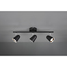 HLW LED LED ceiling spotlight - Trion Toluno - 9W - Warm White 3000K - 3 lights - Rectangular - Matte Black - Plastic