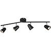 LED ceiling spotlight Trion Toluno 4-light 12W 1600lm matte black