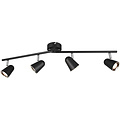 LED Plafondspot - Trion Toluno - 12W - Warm Wit 3000K - 4-lichts - Rechthoek - Mat Zwart - Kunststof LED Plafondspot - Trion Toluno - 12W - Warm Wit 3000K - 4-lichts - Rechthoek - Mat Zwart - Kunststof