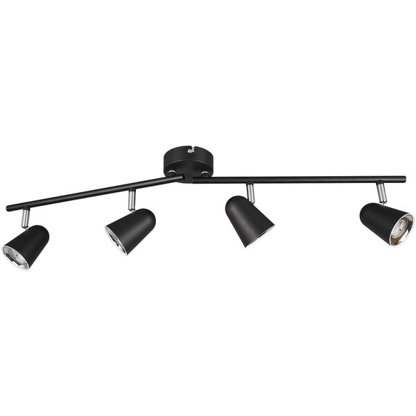 HLW LED LED Plafondspot - Trion Toluno - 12W - Warm Wit 3000K - 4-lichts - Rechthoek - Mat Zwart - Kunststof HLW LED LED Plafondspot - Trion Toluno - 12W - Warm Wit 3000K - 4-lichts - Rechthoek - Mat Zwart - Kunststof