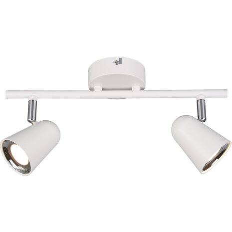 LED Plafondspot - Trion Toluno - 6W - Warm Wit 3000K - 2-lichts - Rechthoek - Mat Wit - Kunststof LED Plafondspot - Trion Toluno - 6W - Warm Wit 3000K - 2-lichts - Rechthoek - Mat Wit - Kunststof