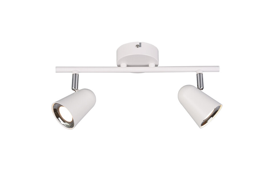 HLW LED LED Ceiling Spotlight - Trion Toluno - 6W - Warm White 3000K - 2-light - Rectangular - Matte White - Plastic HLW LED LED Ceiling Spotlight - Trion Toluno - 6W - Warm White 3000K - 2-light - Rectangular - Matte White - Plastic