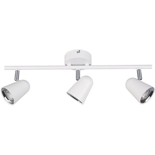 mat witte LED plafondspot met drie lichtpunten 9W warm wit licht 3000K 1200 lumen mat witte LED plafondspot met drie lichtpunten 9W warm wit licht 3000K 1200 lumen