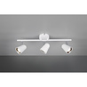 HLW LED LED Ceiling Spotlight - Trion Toluno - 9W - Warm White 3000K - 3-light - Rectangular - Matt White - Plastic