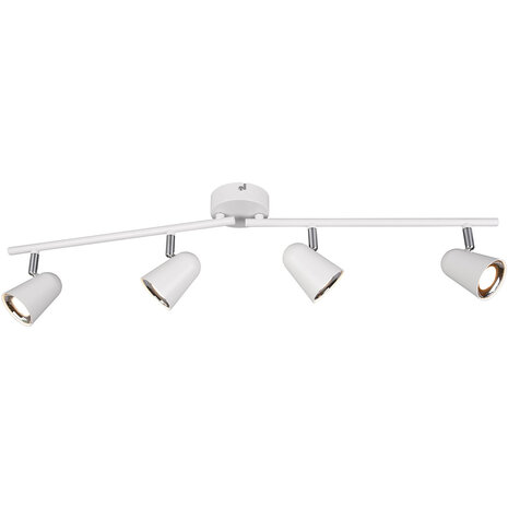 LED Plafondspot - Trion Toluno - 12W - Warm Wit 3000K - 4-lichts - Rechthoek - Mat Wit - Kunststof LED Plafondspot - Trion Toluno - 12W - Warm Wit 3000K - 4-lichts - Rechthoek - Mat Wit - Kunststof