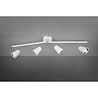 HLW LED LED Ceiling Spotlight - Trion Toluno - 12W - Warm White 3000K - 4-light - Rectangular - Matt White - Plastic