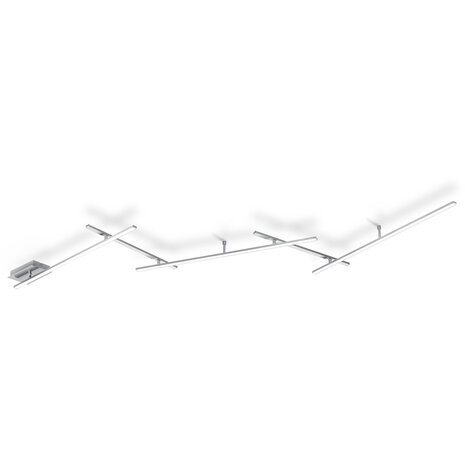LED Plafondlamp - Trion Undiro - 9W - Warm Wit 3000K - 5-lichts - Dimbaar - Rechthoek - Mat Nikkel - Aluminium LED Plafondlamp - Trion Undiro - 9W - Warm Wit 3000K - 5-lichts - Dimbaar - Rechthoek - Mat Nikkel - Aluminium
