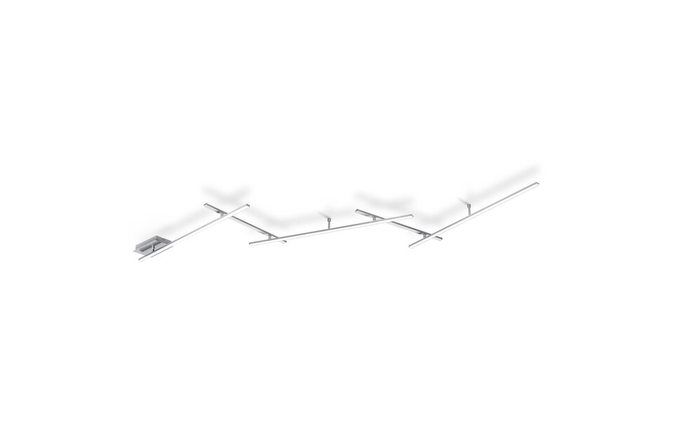HLW LED LED Plafondlamp - Trion Undiro - 9W - Warm Wit 3000K - 5-lichts - Dimbaar - Rechthoek - Mat Nikkel - Aluminium HLW LED LED Plafondlamp - Trion Undiro - 9W - Warm Wit 3000K - 5-lichts - Dimbaar - Rechthoek - Mat Nikkel - Aluminium