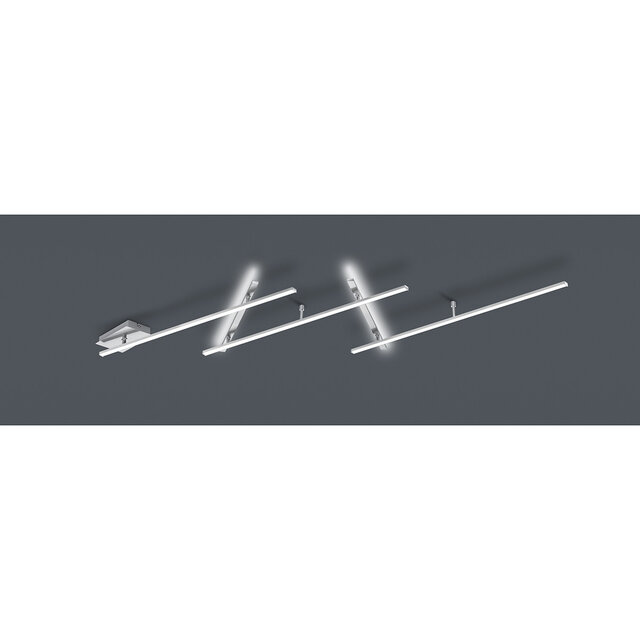 HLW LED LED Plafondlamp - Trion Undiro - 9W - Warm Wit 3000K - 5-lichts - Dimbaar - Rechthoek - Mat Nikkel - Aluminium HLW LED LED Plafondlamp - Trion Undiro - 9W - Warm Wit 3000K - 5-lichts - Dimbaar - Rechthoek - Mat Nikkel - Aluminium