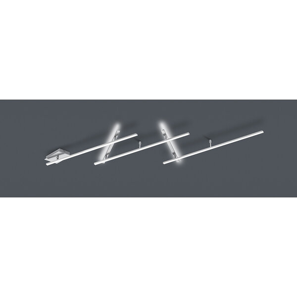 HLW LED LED Plafondlamp - Trion Undiro - 9W - Warm Wit 3000K - 5-lichts - Dimbaar - Rechthoek - Mat Nikkel - Aluminium HLW LED LED Plafondlamp - Trion Undiro - 9W - Warm Wit 3000K - 5-lichts - Dimbaar - Rechthoek - Mat Nikkel - Aluminium