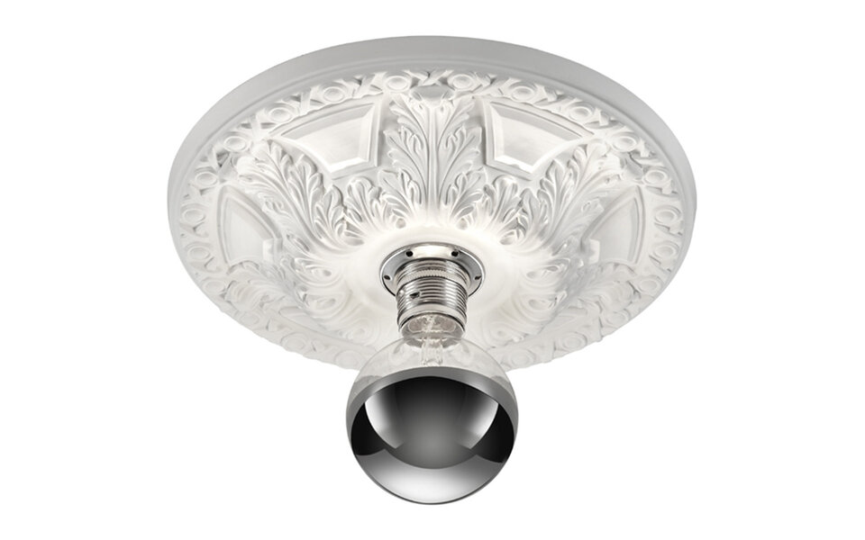 HLW LED LED Ceiling Lamp - Ceiling Lighting - Trion Lolly - E27 Fitting - Round - Matte White - Plaster