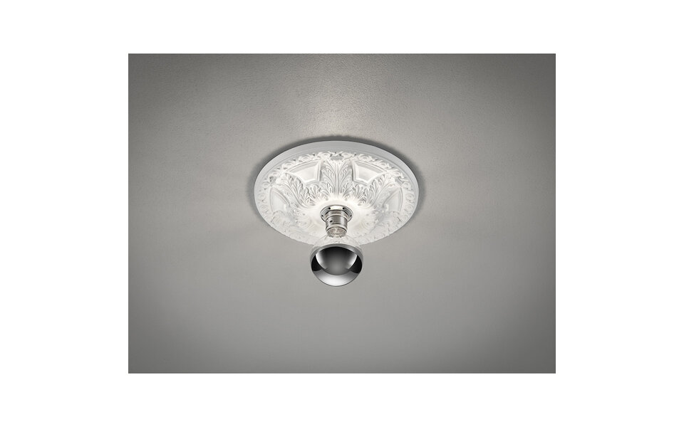 HLW LED LED Plafondlamp - Plafondverlichting - Trion Lolly - E27 Fitting - Rond - Mat Wit - Gips