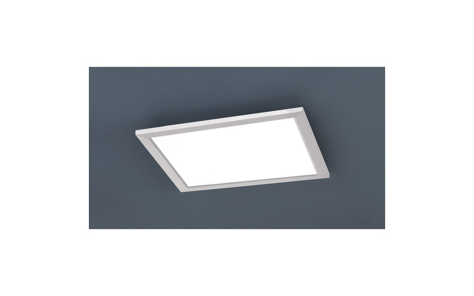 HLW LED LED Ceiling Lamp - Ceiling Lighting - Trion Povino - 15W - Warm White 3000K - Dimmable - Square - Matte Nickel - Aluminum