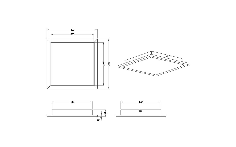 HLW LED LED Plafondlamp - Plafondverlichting - Trion Povino - 15W - Warm Wit 3000K - Dimbaar - Vierkant - Mat Nikkel - Aluminium