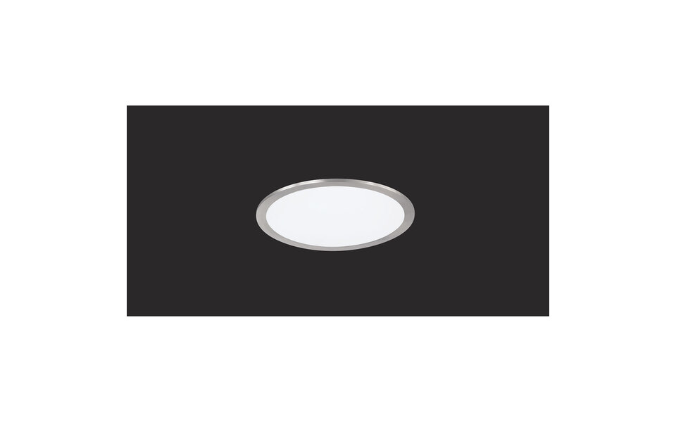 HLW LED LED Ceiling Lamp - Ceiling Lighting - Trion Povino - 15W - Warm White 3000K - Dimmable - Round - Matte Nickel - Aluminum