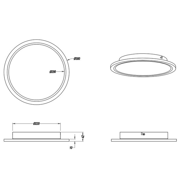 HLW LED LED Ceiling Lamp - Ceiling Lighting - Trion Povino - 15W - Warm White 3000K - Dimmable - Round - Matte Nickel - Aluminum